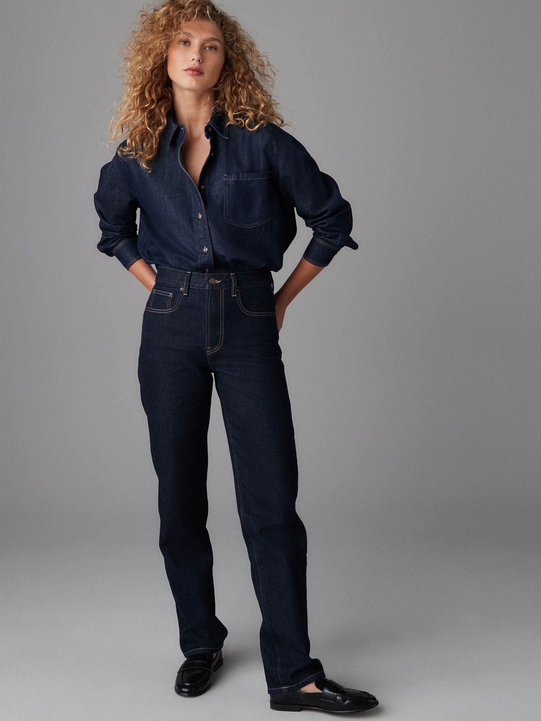 Rinse Rigid Straight Leg Jeans