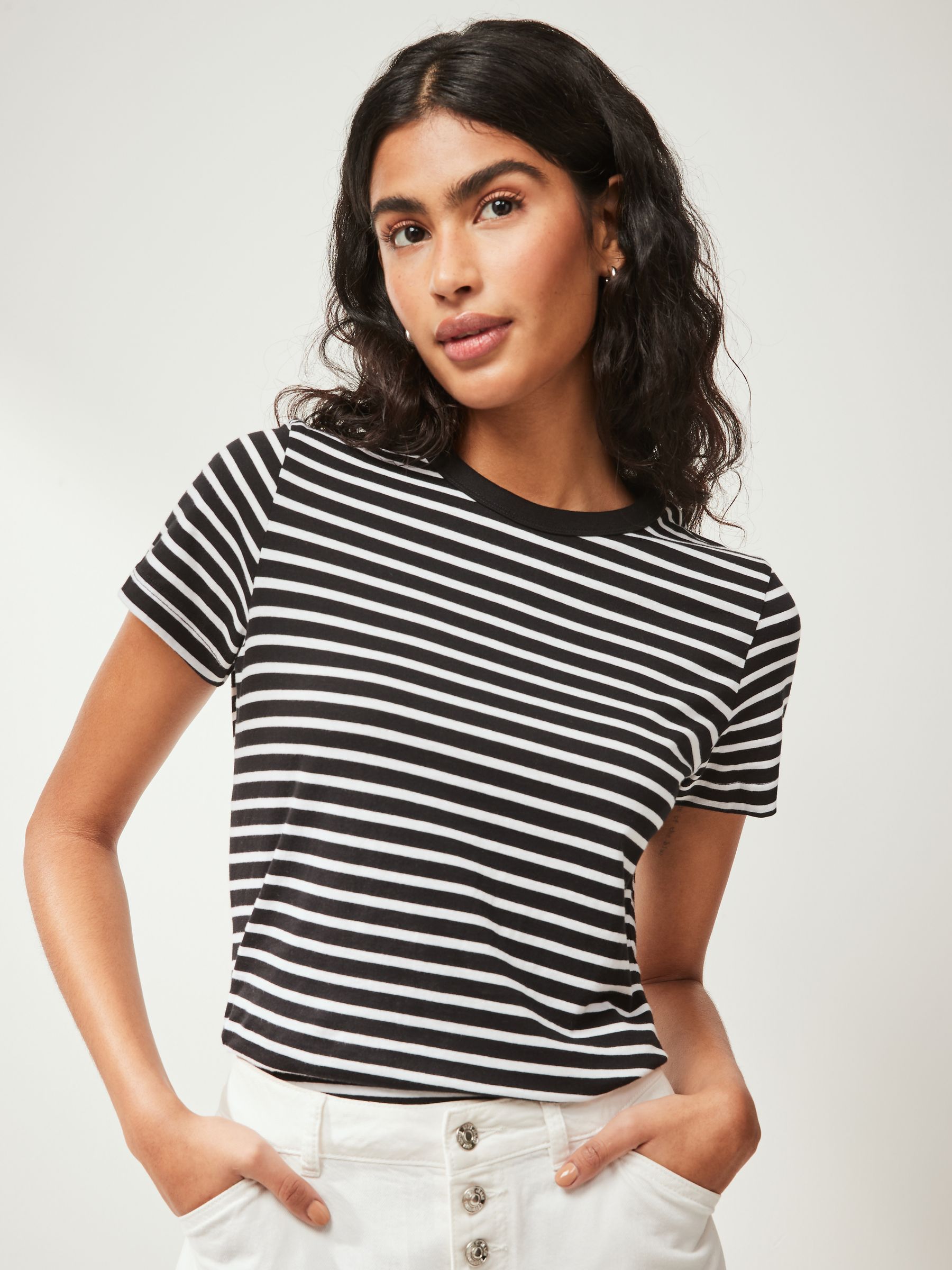 Monochrome Essential Pure Cotton Short Sleeve Crew Neck T-Shirt