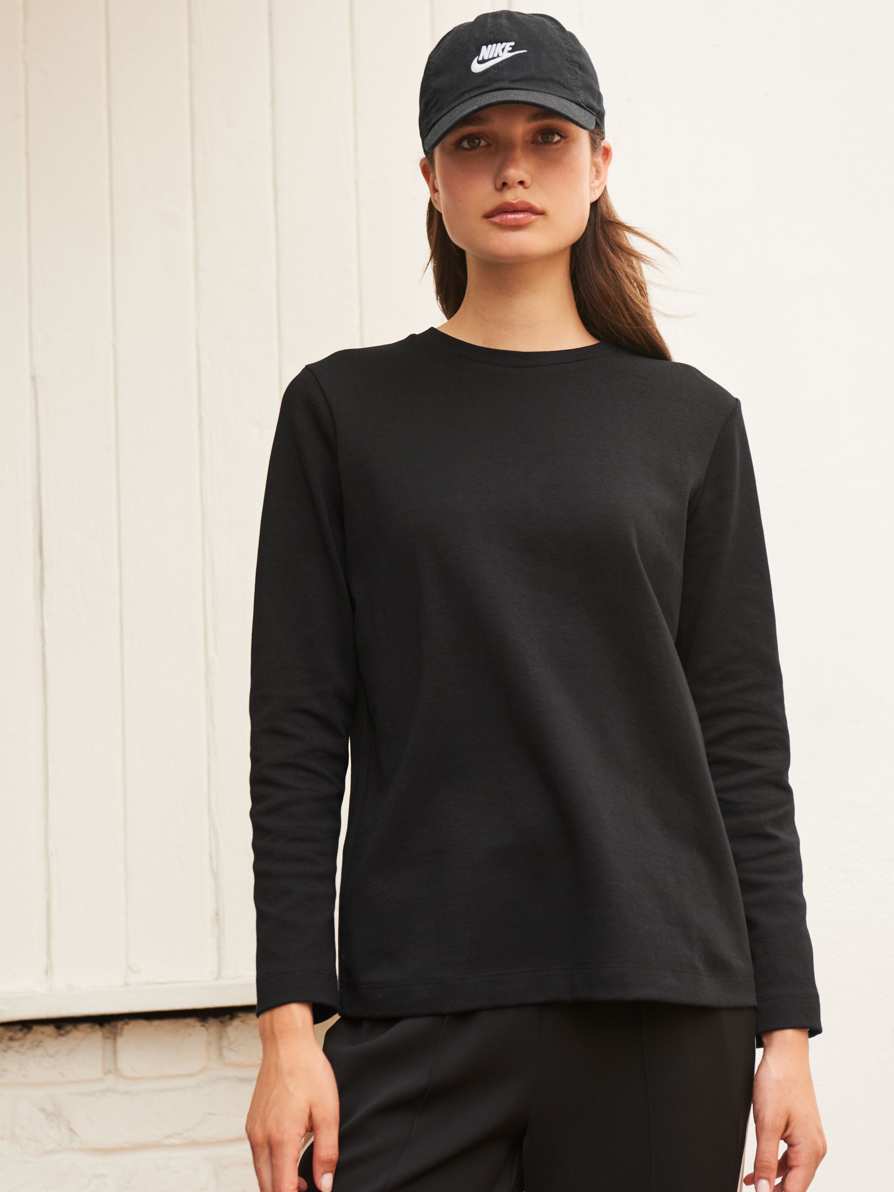 Black Long Sleeve Heavyweight Crew Neck T-Shirt