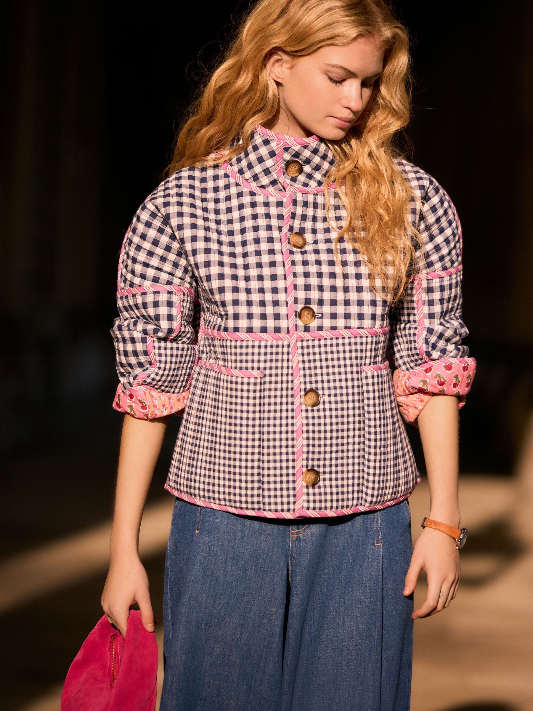 Floral Print Quilted Reversible Printed Jacket