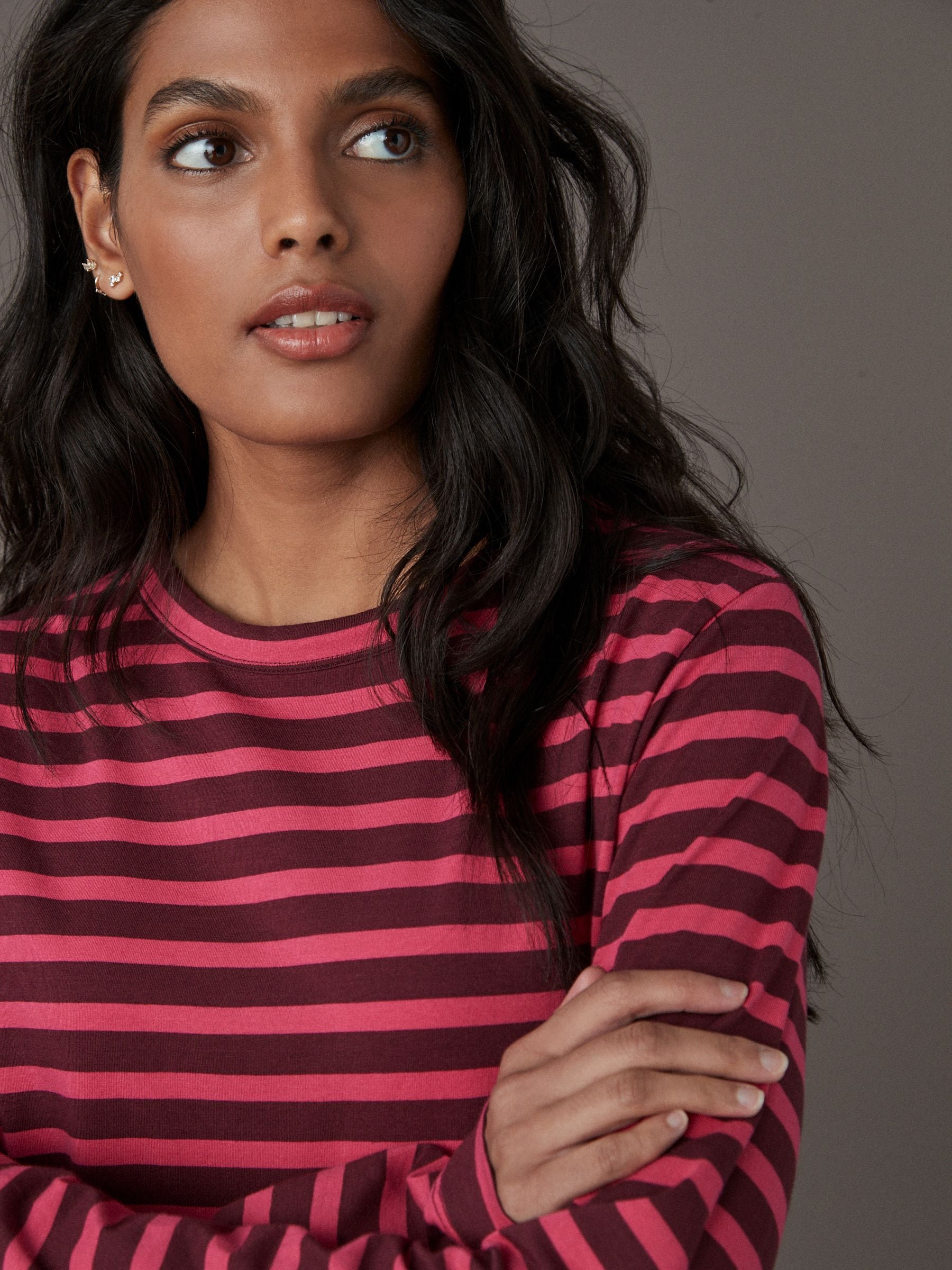 Burgundy Red 100% Cotton Long Sleeve T-Shirt