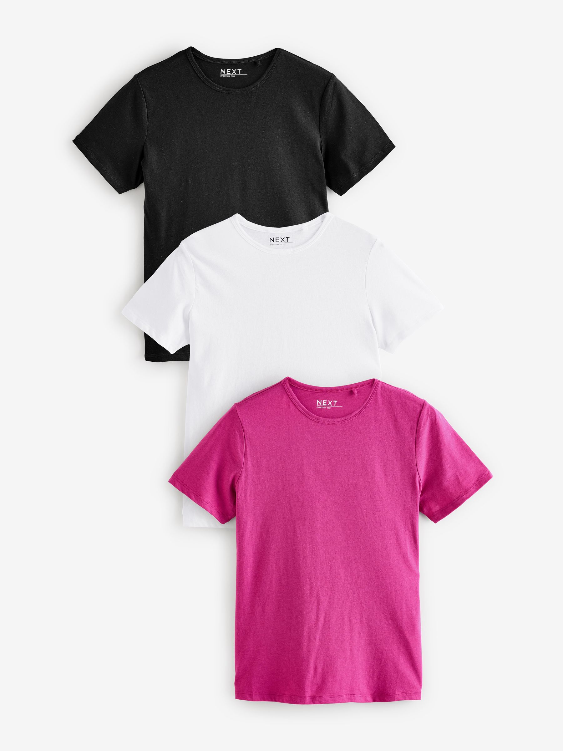 Blue/White/Raspberry Everyday T-Shirts 3 Pack