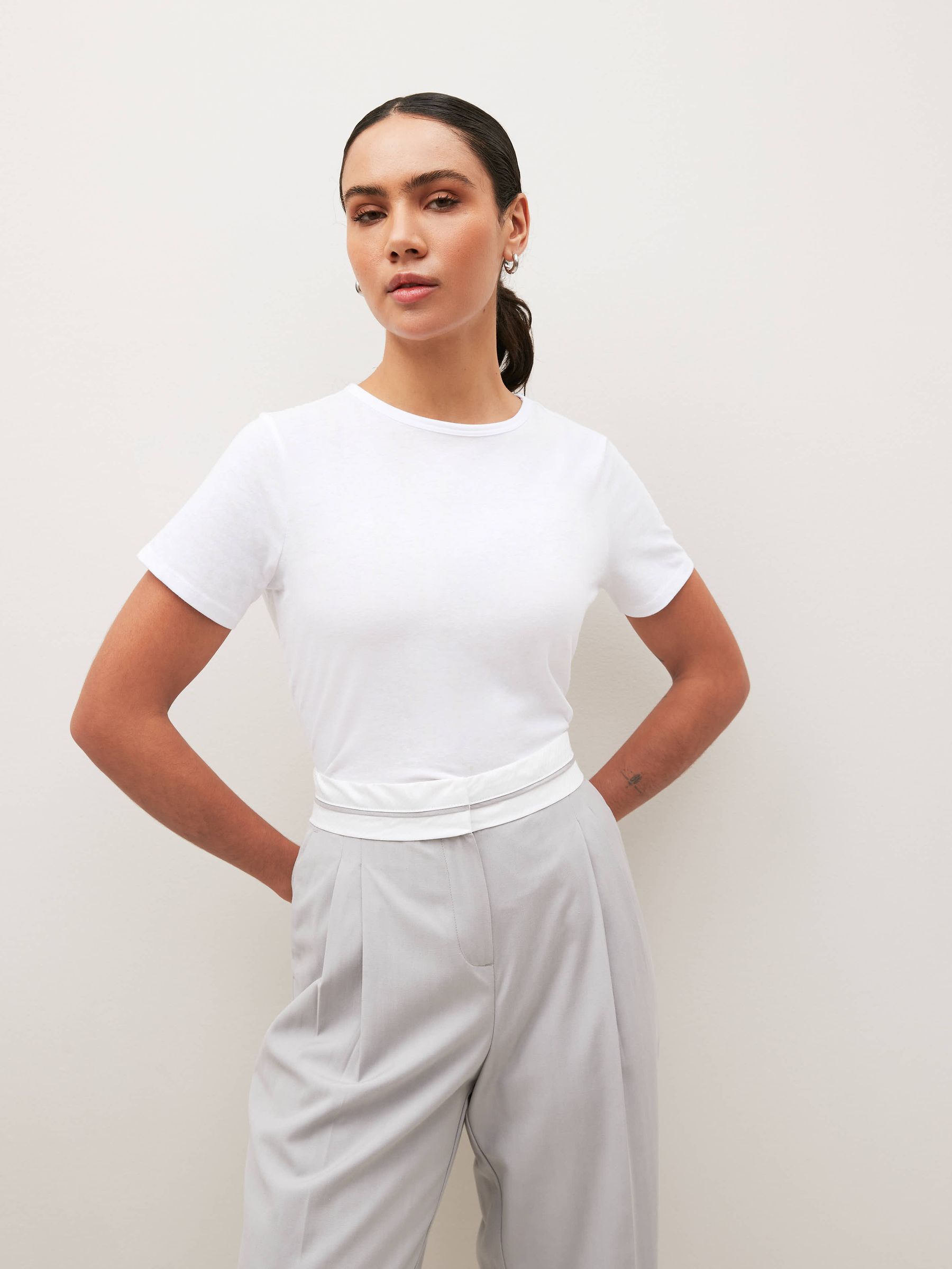 White The Everyday Crew Neck Cotton Rich Short Sleeve T-Shirt