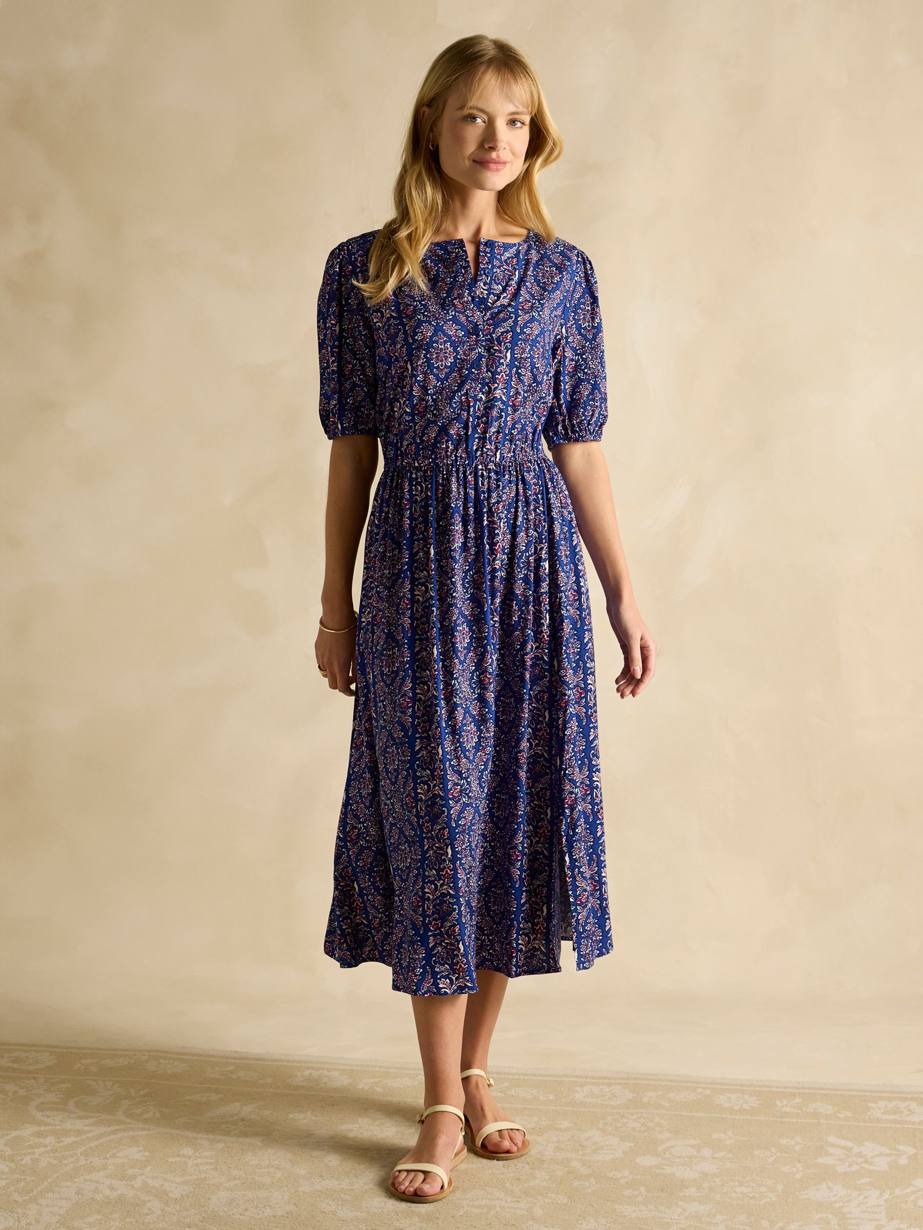 Joules Adele Blue Midi Dress