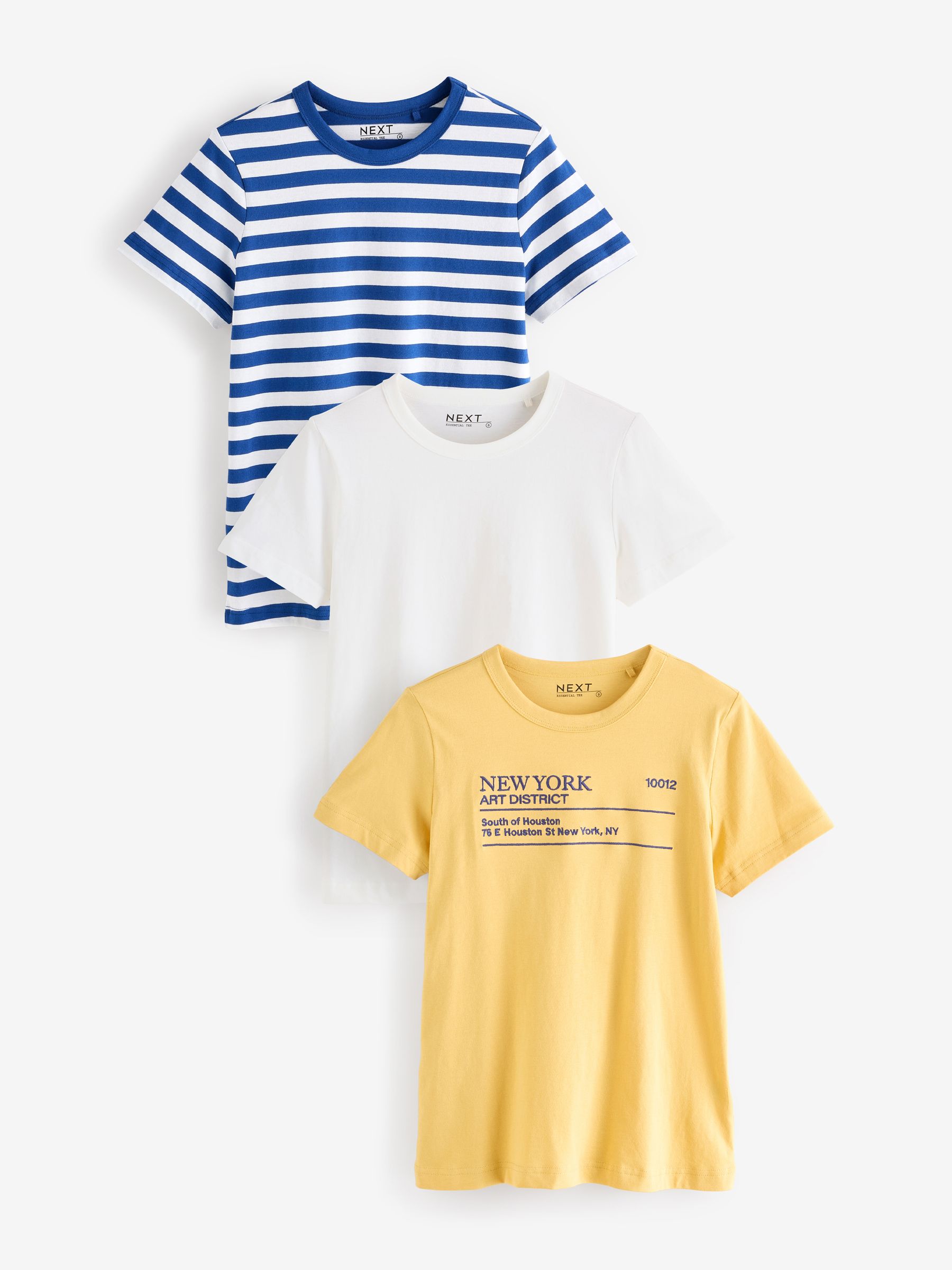 Multi Essential Short Sleeve T-Shirts 3 Pack