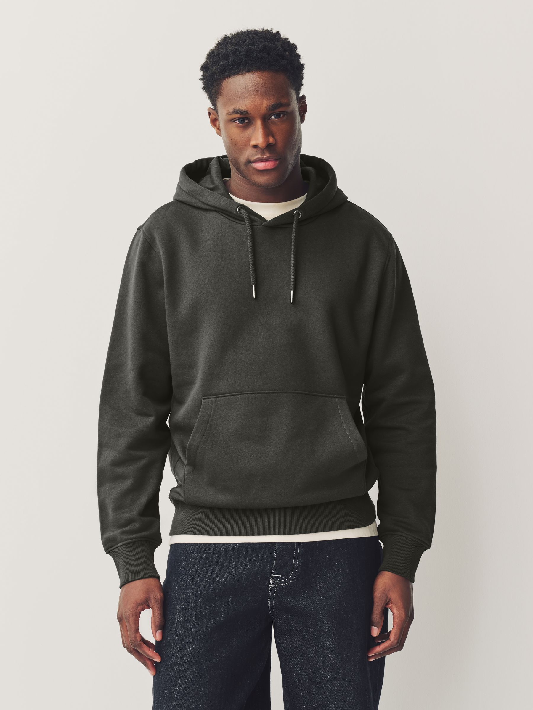 Slate Grey Regular Fit Rich Jersey Fabric Hoodie