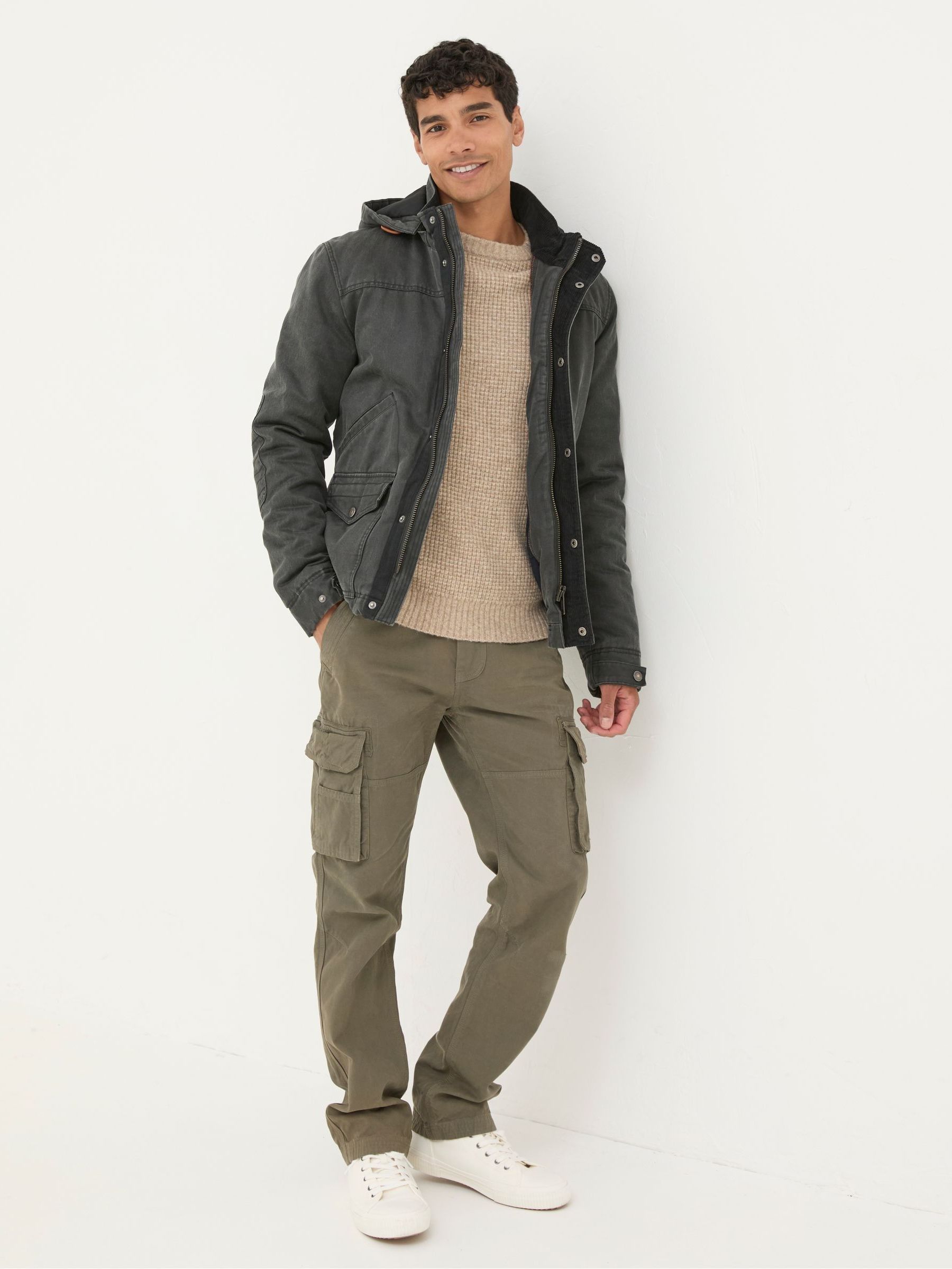 FatFace Hadley Dark Grey Hooded Jacket