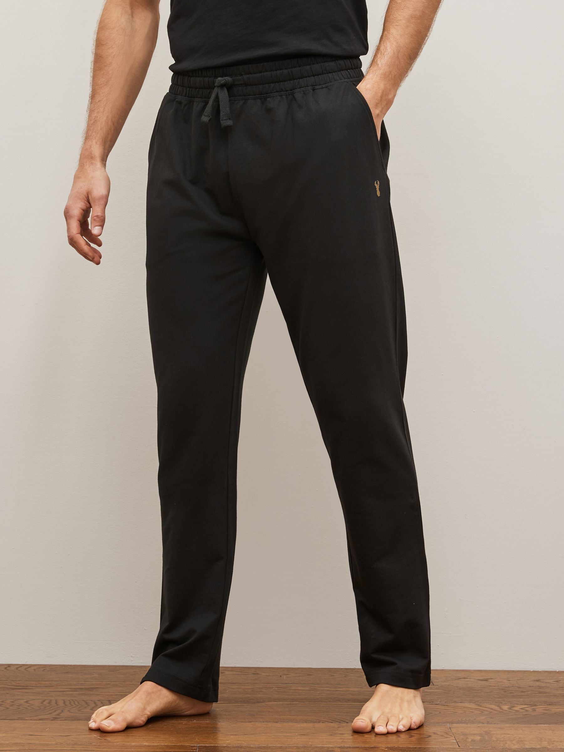 Black Open Slim Lightweight Joggers