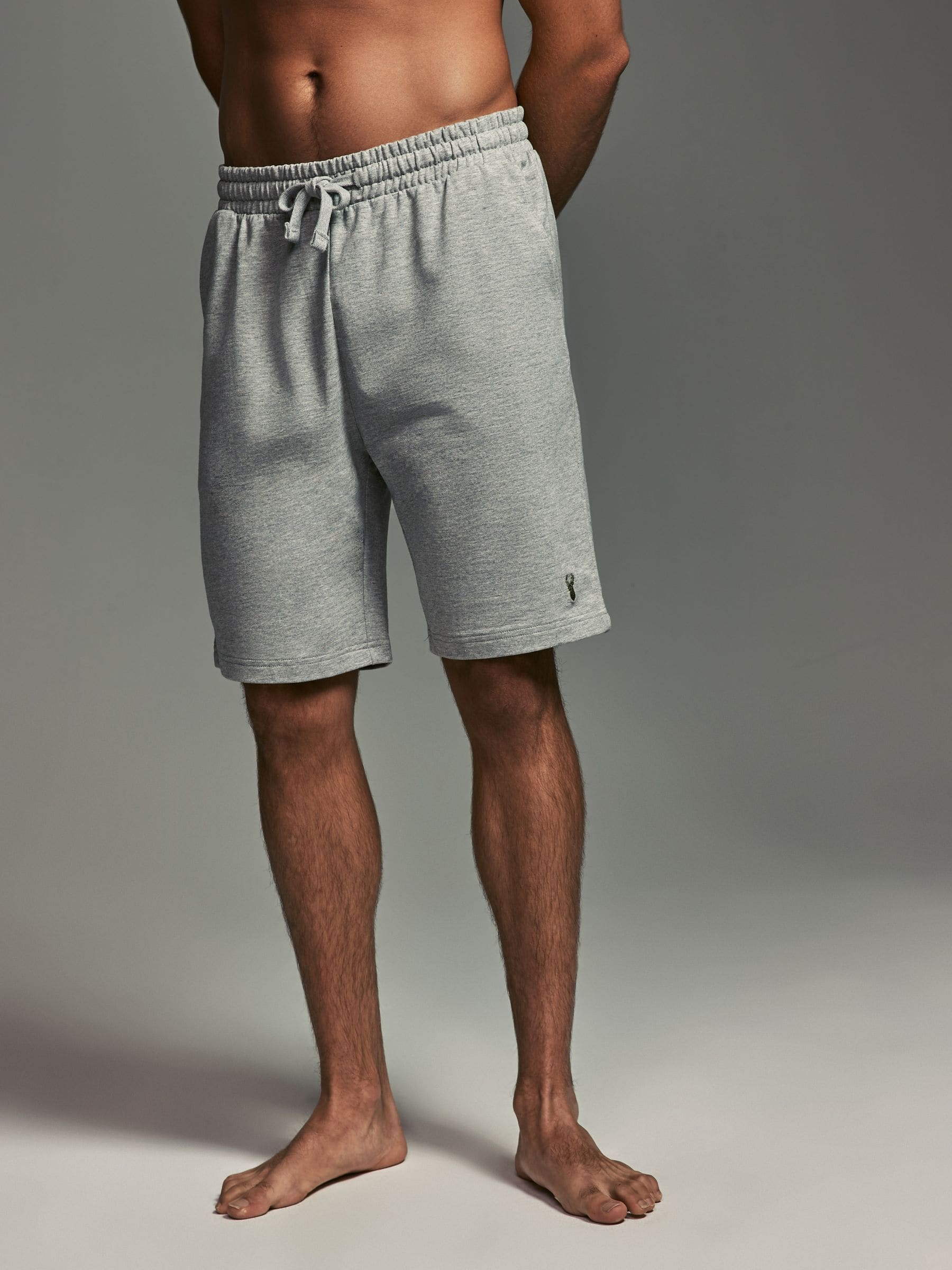 Blue/Grey Lightweight 100% Cotton Joggers Shorts 2 Pack