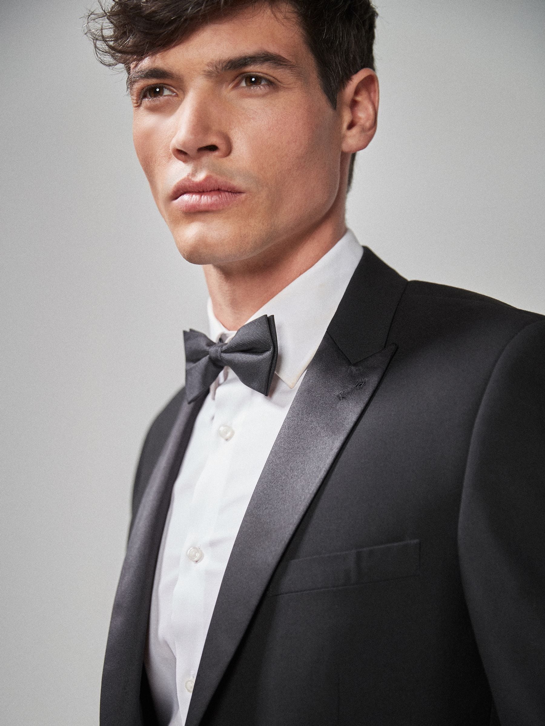 Black Slim Fit Tuxedo Suit Jacket