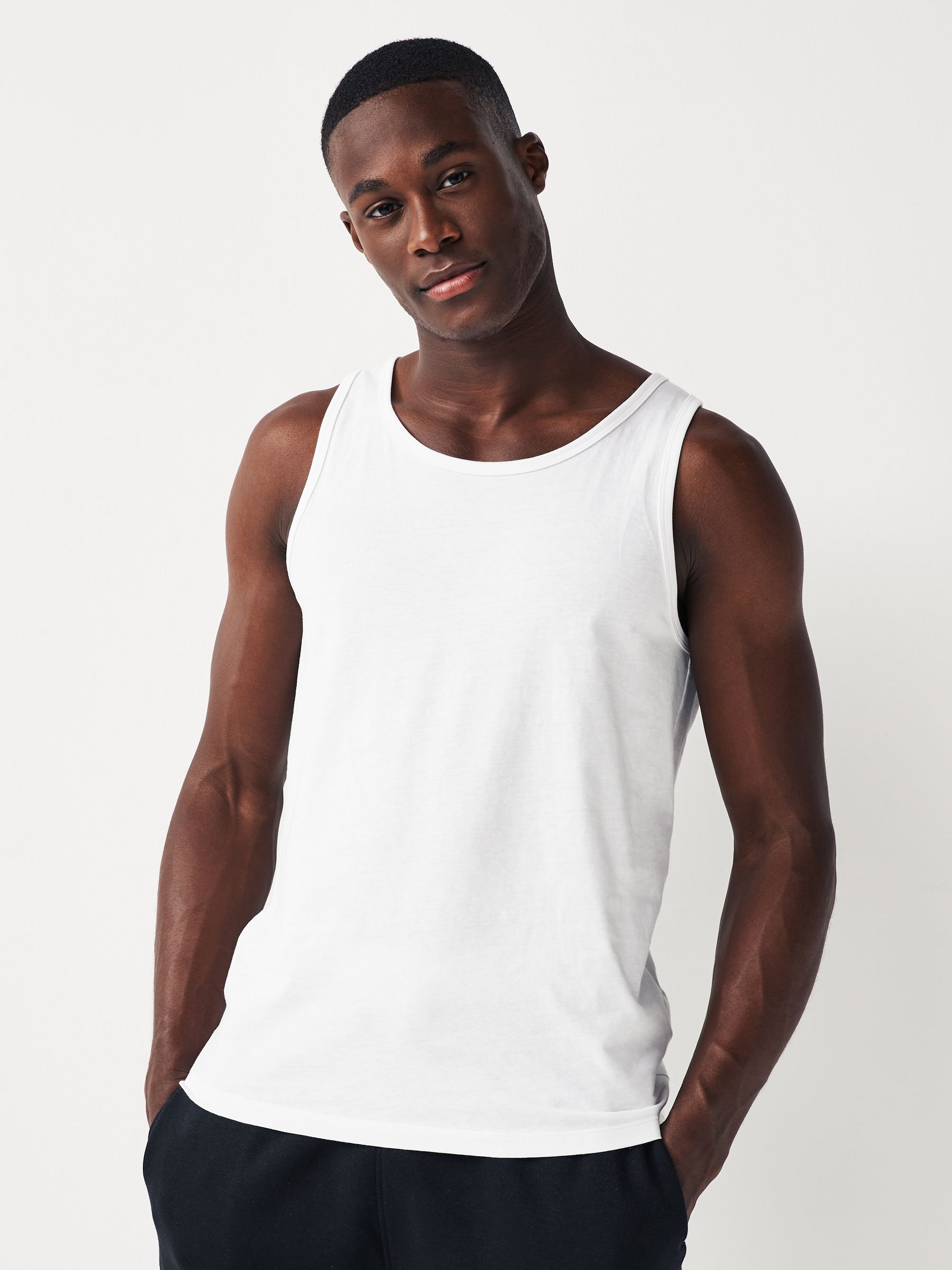 White 100% Cotton Vests 5 Pack