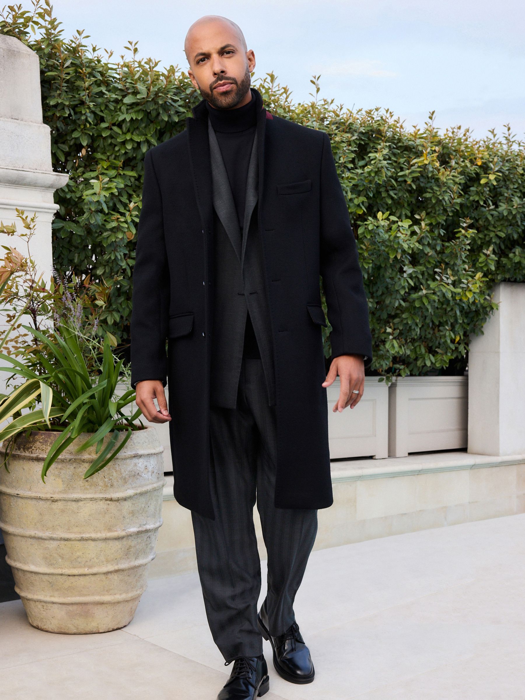 Black Signature Soft Touch Wool Rich Epsom Coat