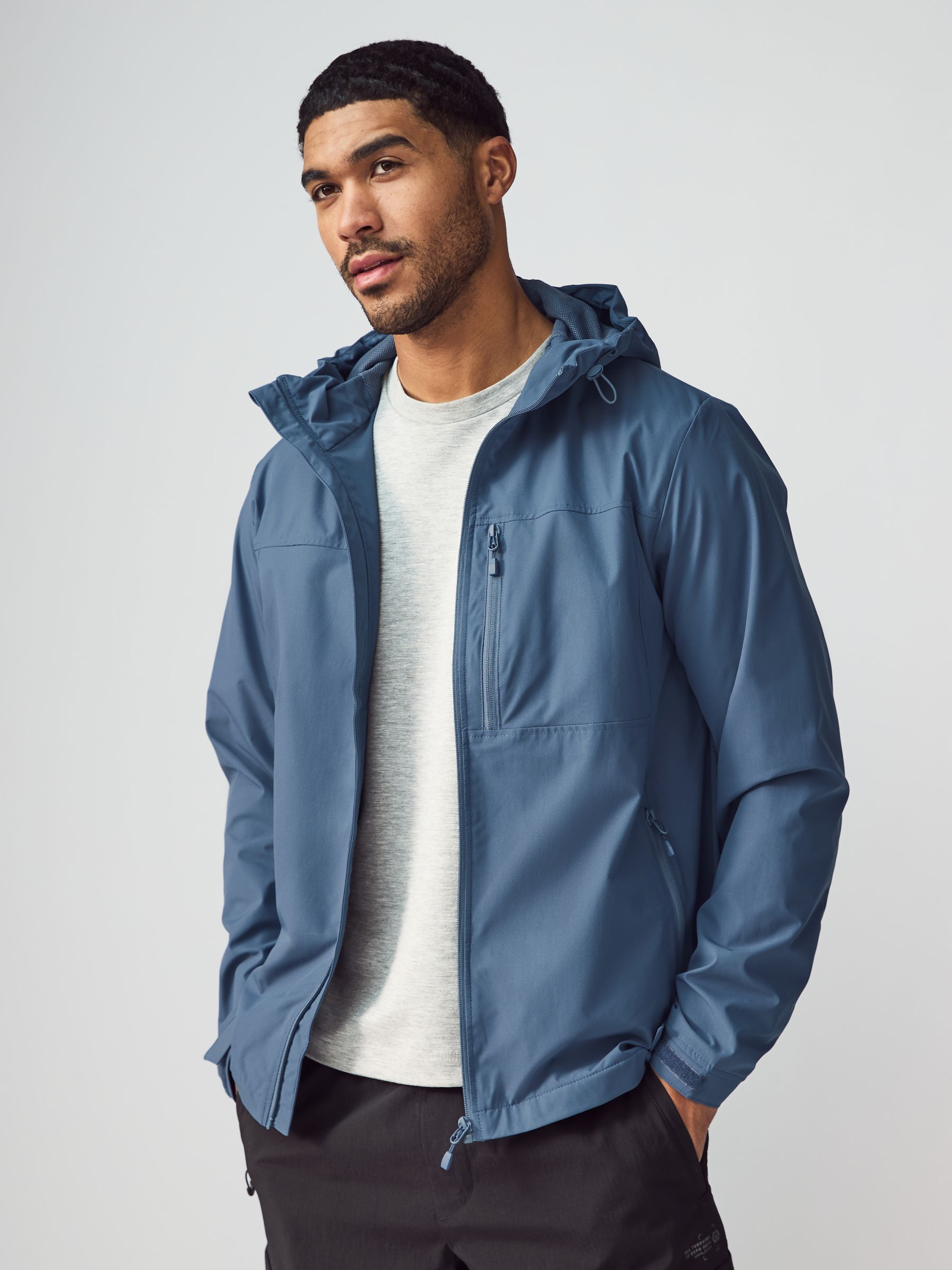 Blue Shower Resistant Anorak Jacket