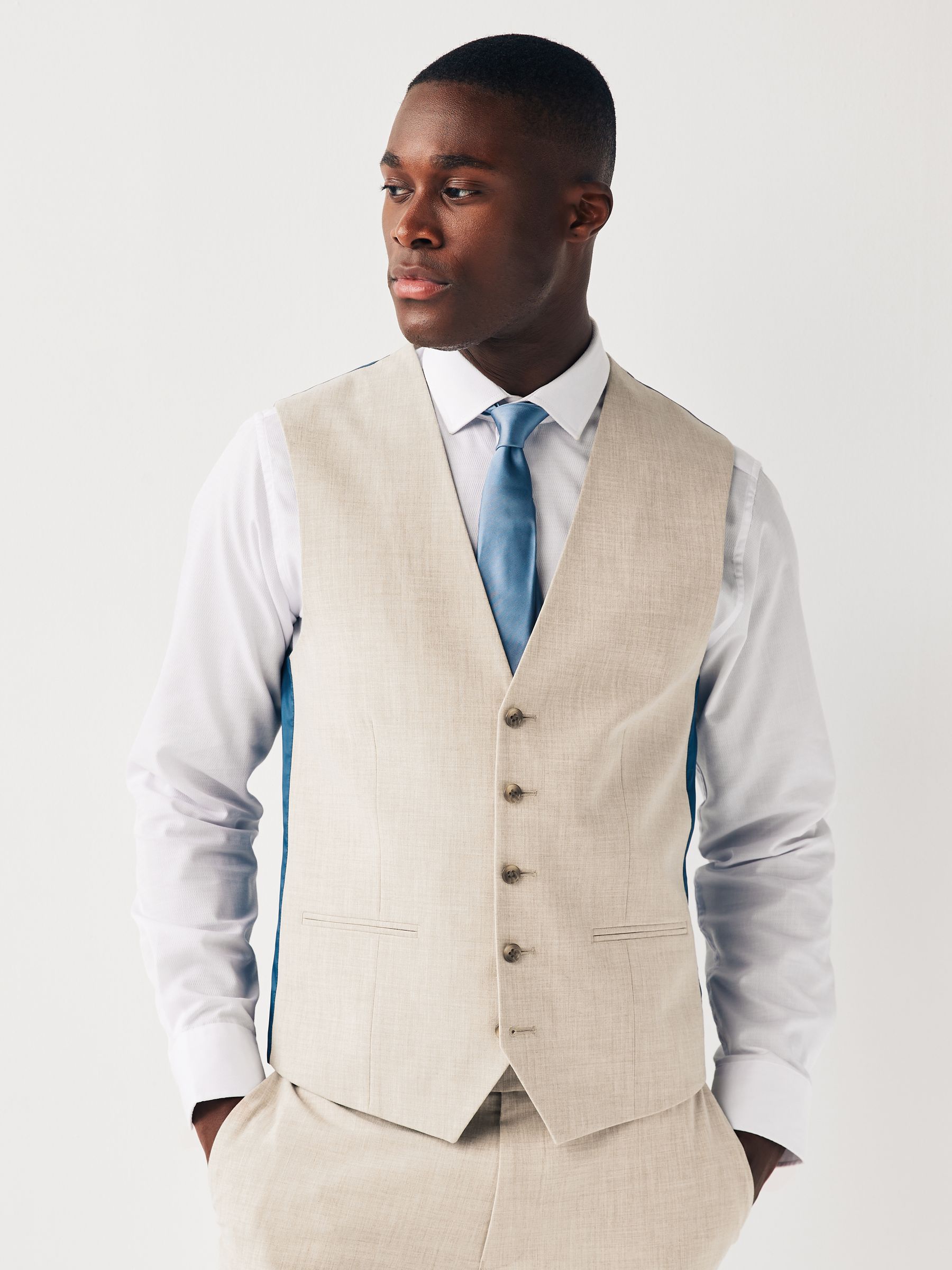 Stone Regular Fit Motionflex Stretch Waistcoat