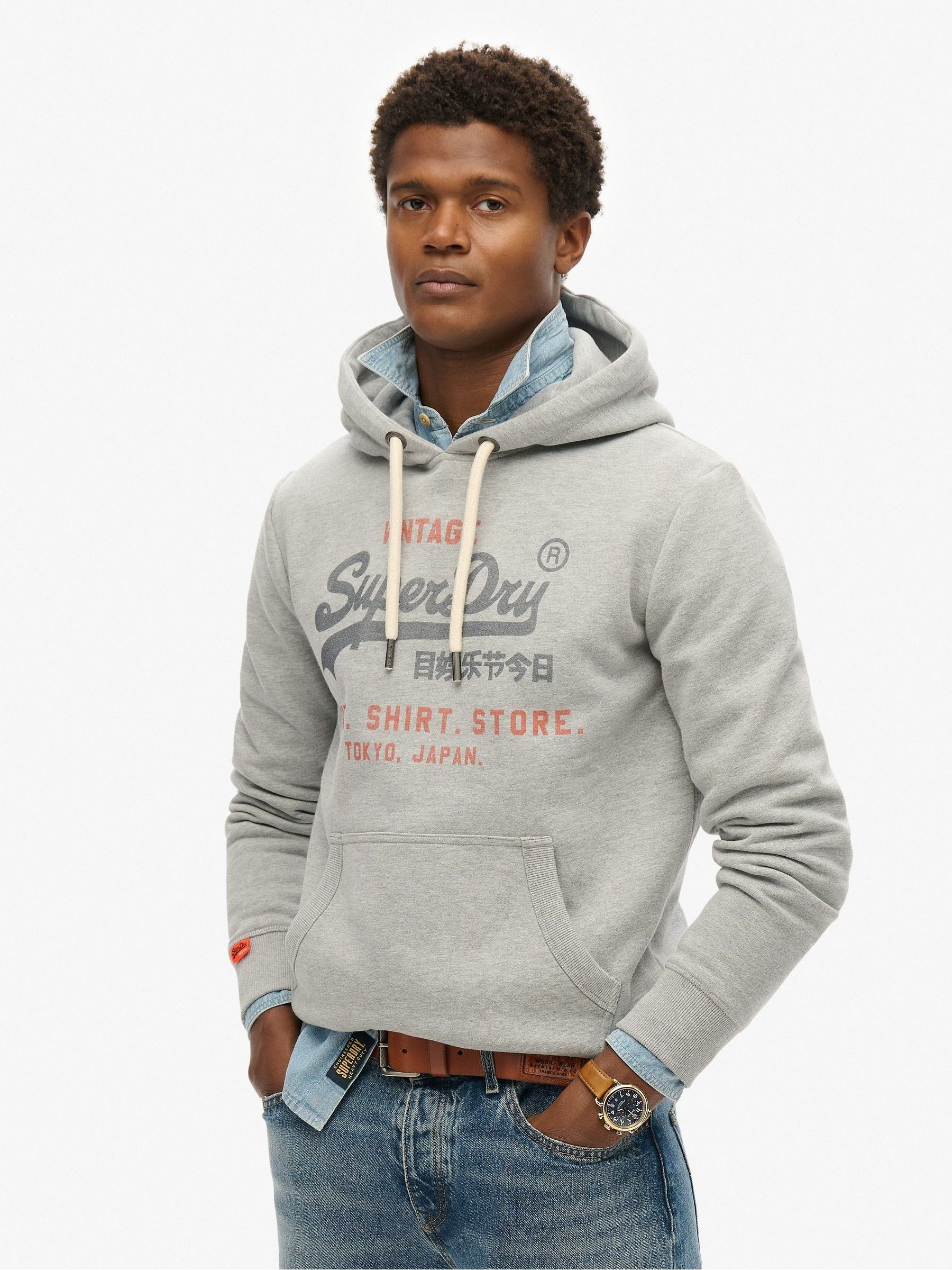 Superdry Grey VL Heritage Relaxed Hoodie