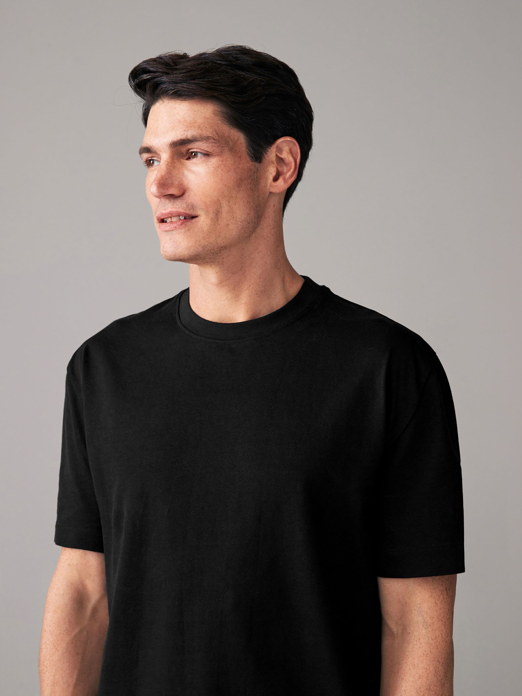 Black Regular Fit Heavyweight 100% Cotton T-Shirt